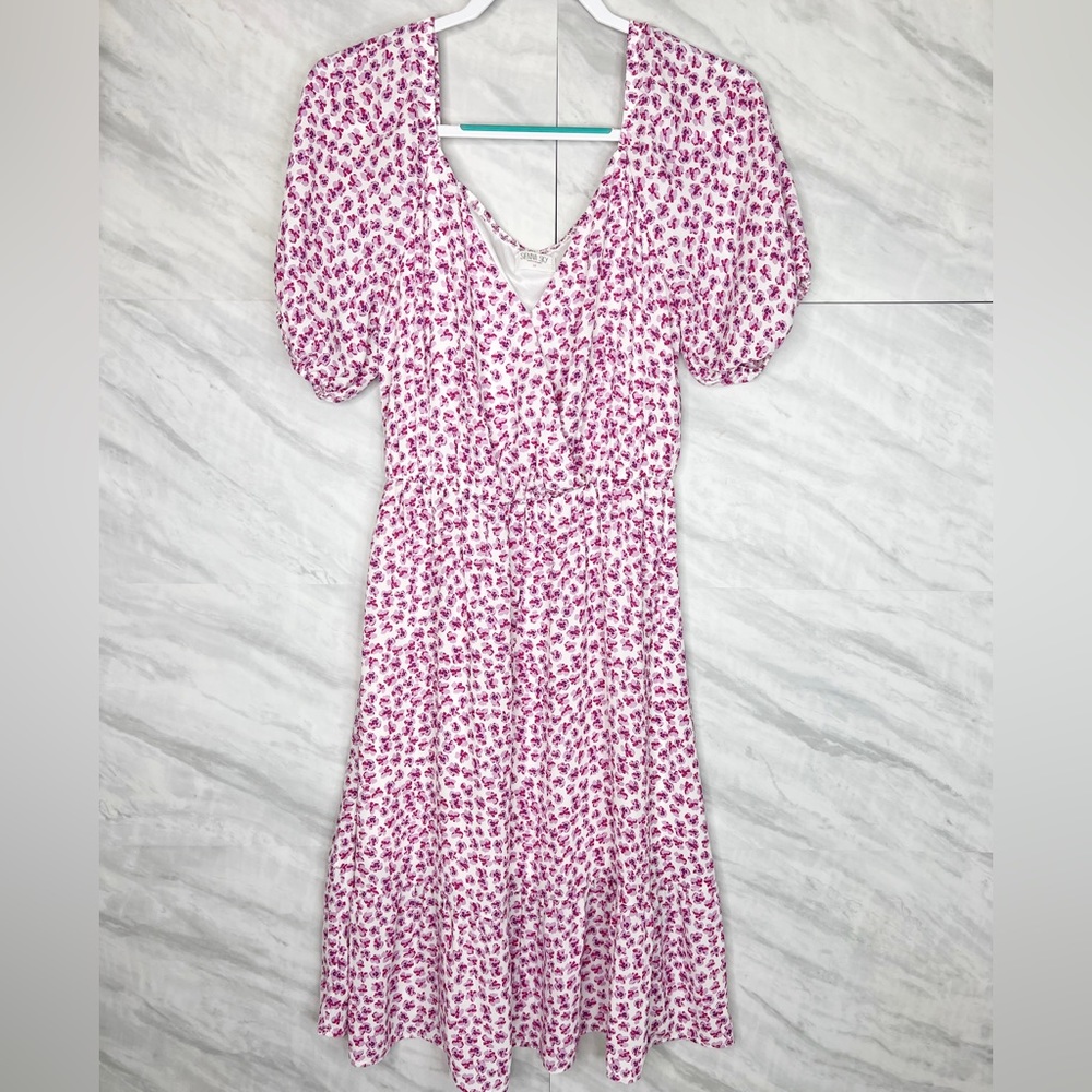 Sienna Sky Floral Pink Dress Medium
